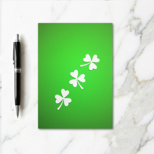 Lucky Shamrock Green Scene Card