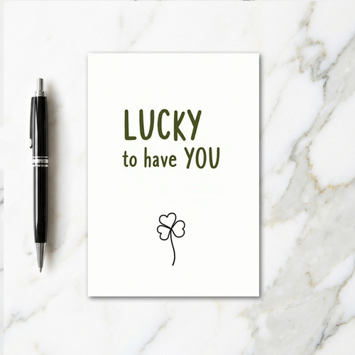 Lucky Shamrock Heart Pattern Card