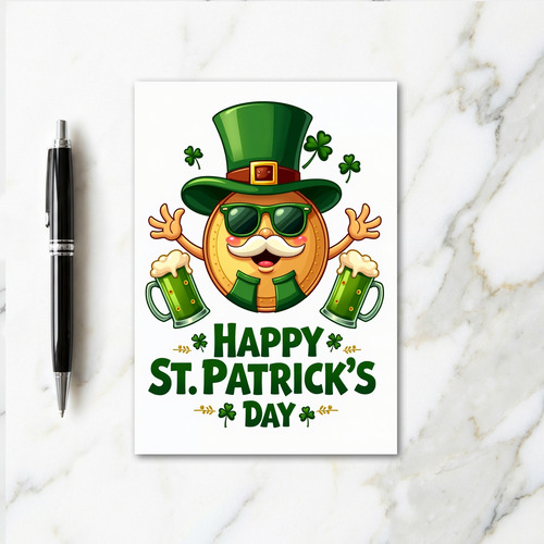 Lucky Shamrock Leprechaun Card