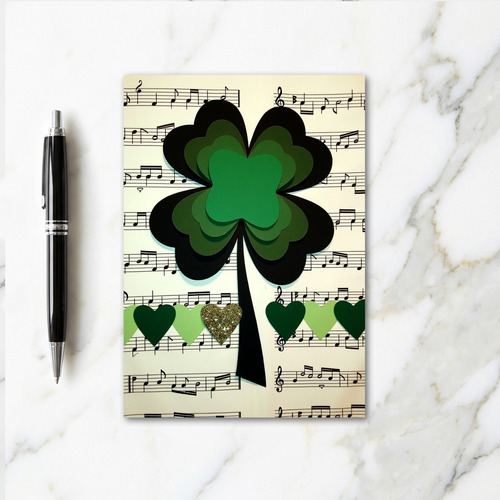 Lucky Shamrock Paper Art Card