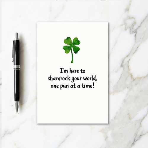 Lucky Shamrock Pun Fun Card