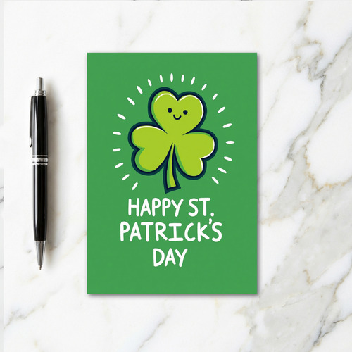 Lucky Shamrock St Patricks Day Card