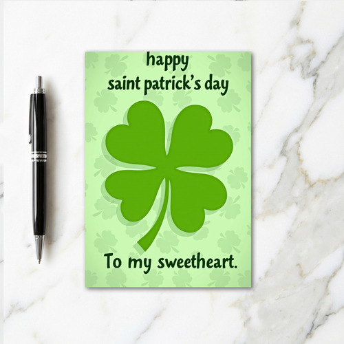 Lucky Shamrock Sweetheart Card