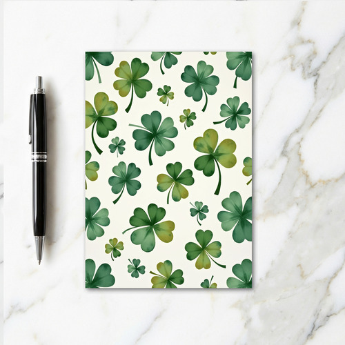 Lucky Shamrock Watercolor Art Card