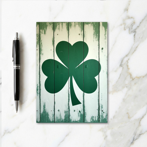 Lucky Shamrock Wood Card