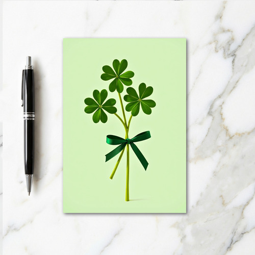 Lucky Shamrocks Bouquet Green Card