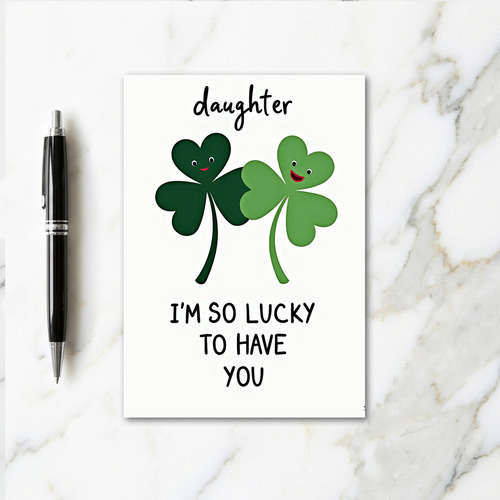 Lucky Shamrocks Daughter Card