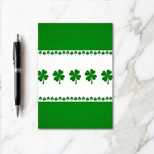 Lucky Shamrocks Green Irish Card