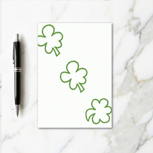 Lucky Shamrocks Green Spring Card