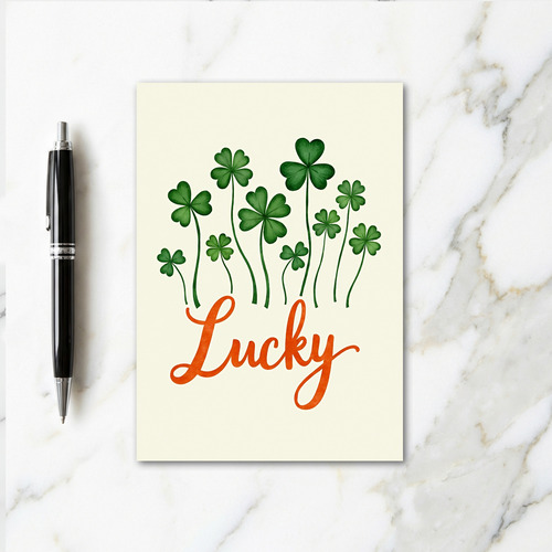 Lucky Shamrocks Springtime Card