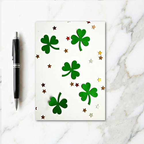 Lucky Shamrocks St Patrick Card