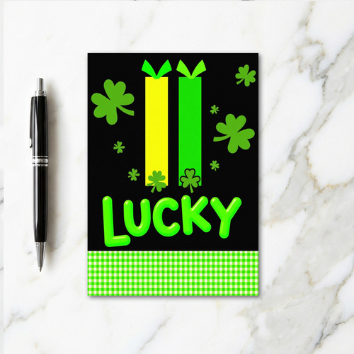 Lucky Shamrocks St Patricks Card