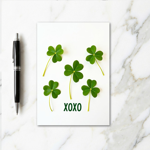 Lucky Shamrocks Xoxo Card