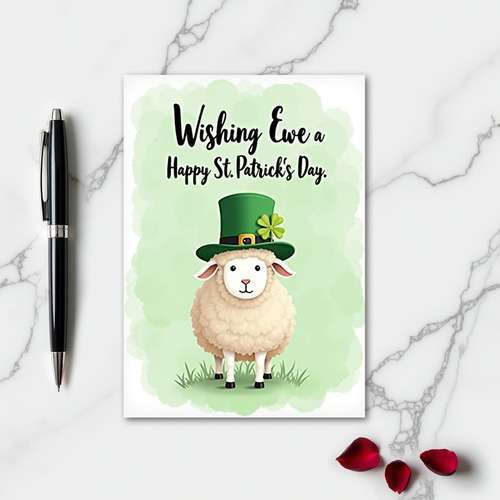Lucky Sheep St Patricks Day Card