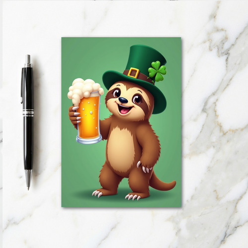 Lucky Sloth Celebration Card