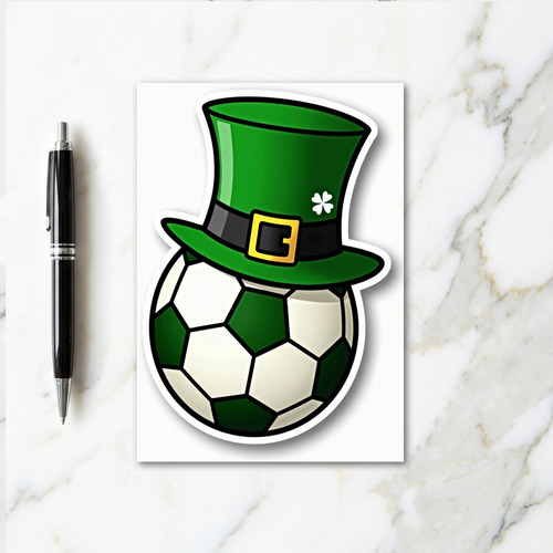Lucky Soccer Hat Fun Card