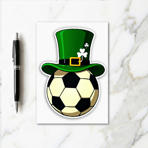 Lucky Soccer St Patricks Day Card