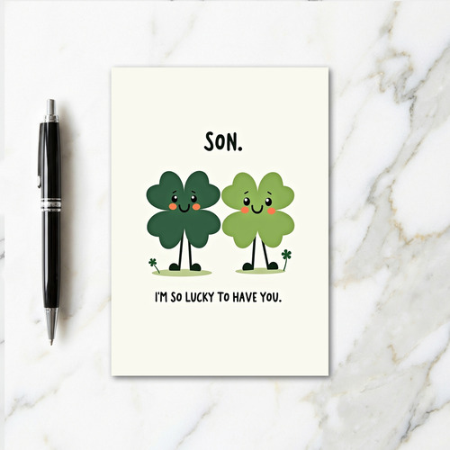 Lucky Son Happy Clover Card