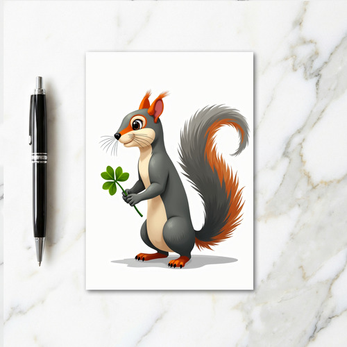 Lucky Squirrel Art Card