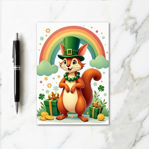 Lucky Squirrel Celebration Card