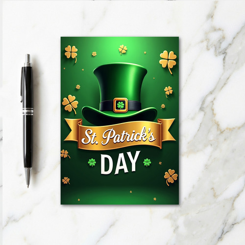 Lucky St Patricks Day Bold Letters Card