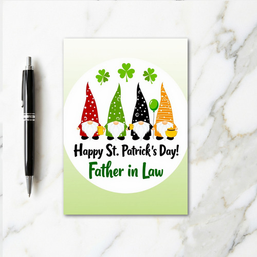 Lucky St Patricks Day Father In Law Card