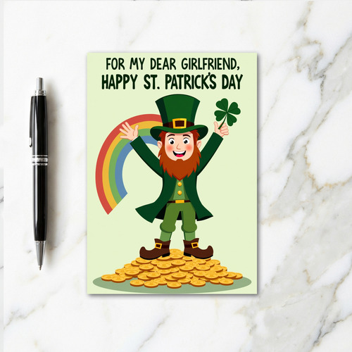 Lucky St Patricks Day Girlfriend Card