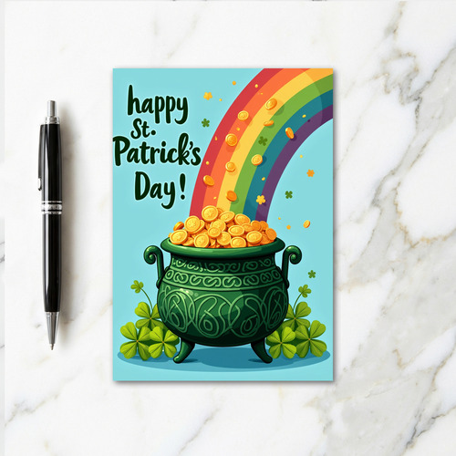 Lucky St Patricks Day Gold Card