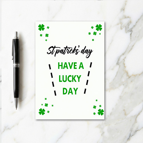 Lucky St Patricks Day Greeting Card