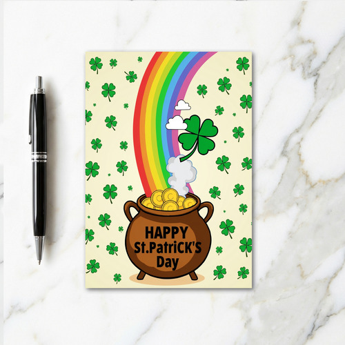 Lucky St Patricks Day Pot Card