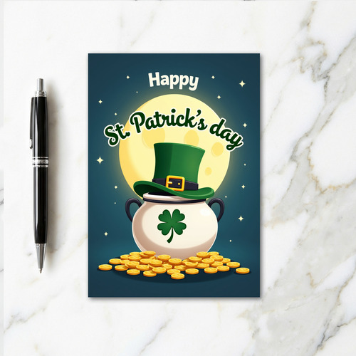 Lucky St Patricks Day Scene Card