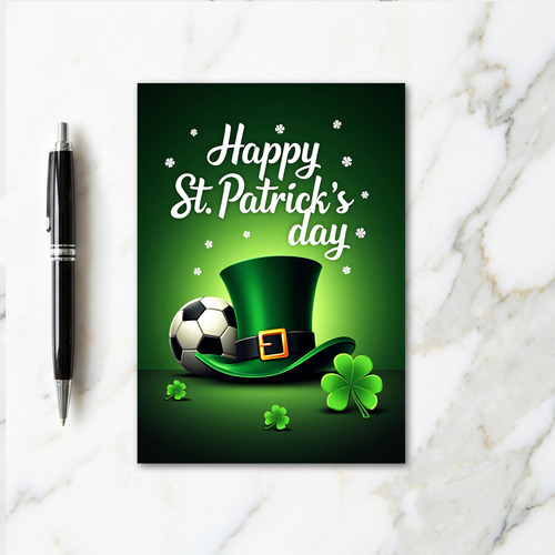 Lucky St Patricks Day Soccer Card
