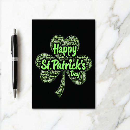 Lucky St Patricks Day Text Art Card