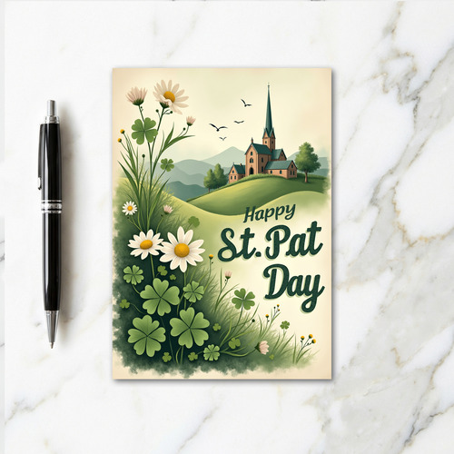 Lucky St Pats Day Scene Card