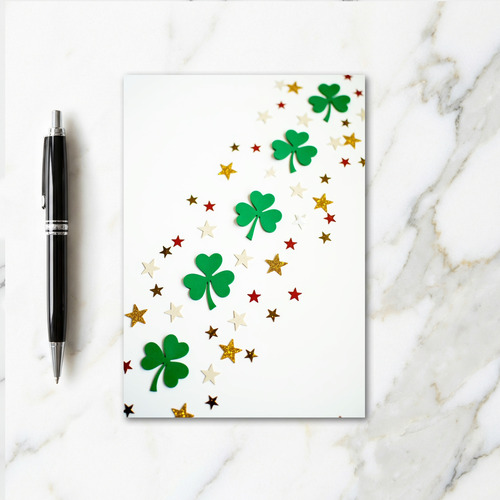 Lucky Stars Shamrock Card