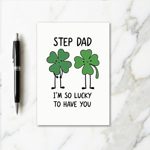 Lucky Step Dad Card