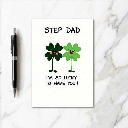 Lucky Step Dad Love You Card
