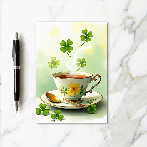 Lucky Teacup Good Fortune Card