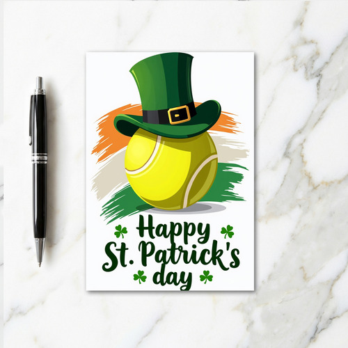 Lucky Tennis St Patricks Day Card