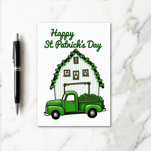 Lucky Truck St Patricks Day Card