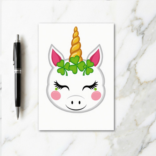 Lucky Unicorn Smile Art Card