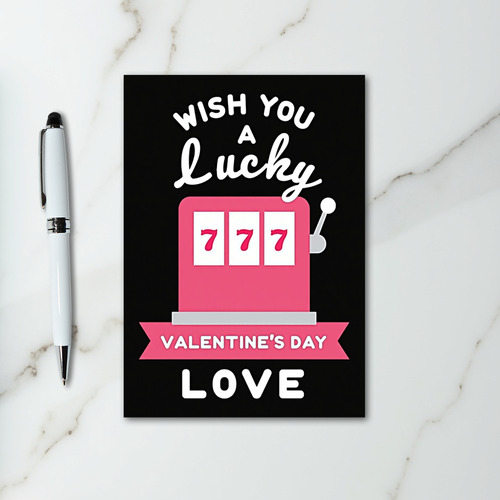 Lucky Valentines Day 777 Card