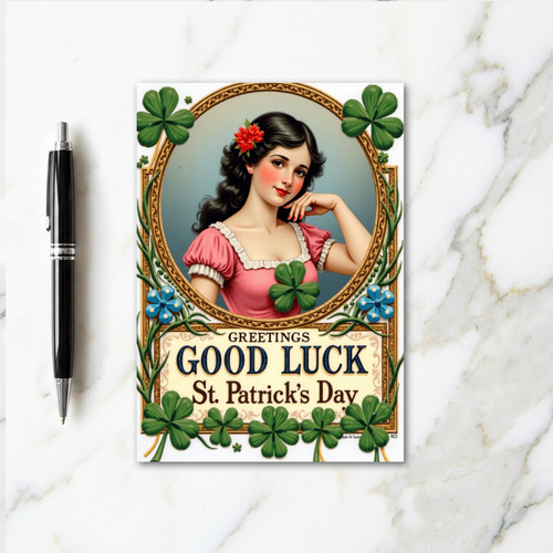Lucky Vintage Greetings Day Card