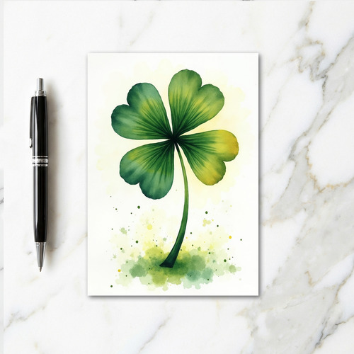 Lucky Watercolor Pretty Card