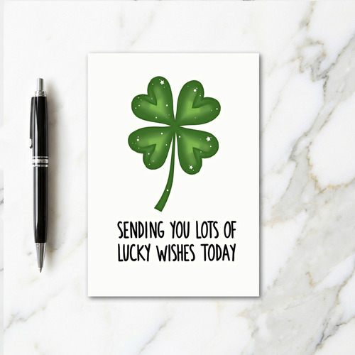 Lucky Wishes Clover Card