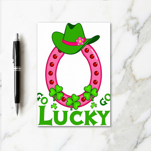 Lucky You Cowboy Art Card