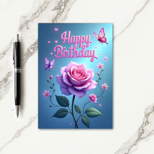 Luminous Birthday Bloom Card