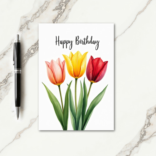Luminous Birthday Botanical Card