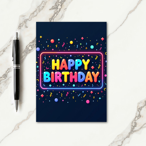 Luminous Birthday Card