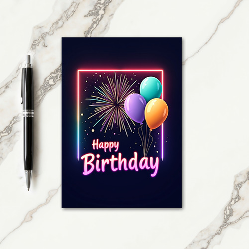 Luminous Birthday Frame Card